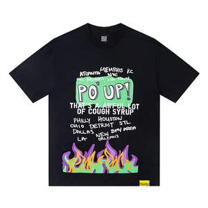 Camiseta Hip Hop de Felpa Francesa Vintage Personalizada, 100% Algodón de Alta Calidad, Estilo Retro, Tejido Casual, Impresión DTF - Product Image 5