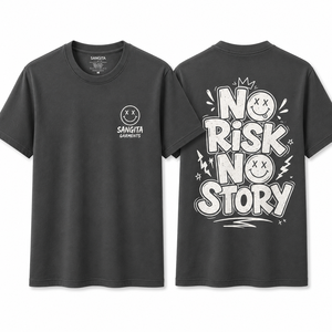 เสื้อยืดคอกลมแขนสั้นสีดำสำหรับผู้ชาย ยี่ห้อซังกิตา ผ้าฝ้าย พิมพ์ลายตัวอักษร รักษ์โลก ทรงปกติ สไตล์ลำลอง - Product Image 1