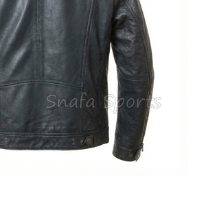 Vêtements d'hiver pour hommes, veste en cuir décontractée à fermeture éclair, veste en cuir à manches longues, veste en cuir tendance - Product Image 5