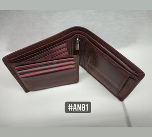 <b>Men</b> Genuine Leather <b>RFID</b> Blocking Card Holder Coin Purses <b>Wallet</b> Custom Logo Available Cheap Low MOQ Wholesale Rate Free Sample - Product Image 5