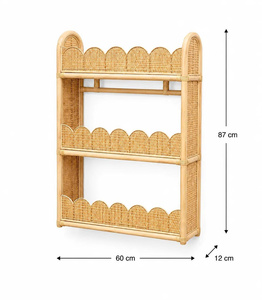 A Real Eye-catcher The Gracefully Braided Top Piece Attracts Aattention <b>Standing</b> Type Right <b>Bookshelf</b> For Kid Room - Product Image 4