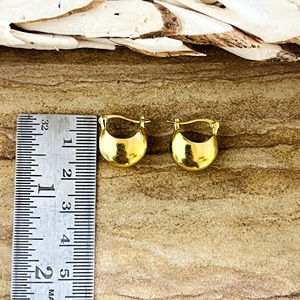 Nuevos Pendientes de Aro Gruesos Tipo Huggie de Latón Estilo Boho para Mujer, Bañados en Plata/Oro, Minimalistas para Fiesta, Venta al por Mayor/OEM/ODM - Product Image 6