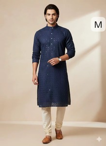Setelan Kurta Pajama Desainer Pria yang Banyak Diminati, Pakaian Pesta Mewah, Nyaman, dan Etnis, Tersedia untuk Dijual