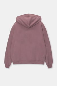 Unisex Oversized Mauve Hoodies Heavyweight 450GSM Fleece Streetwear Pullover with Kangaroo Pocket and Custom Logo Embroidery - Product Image 5