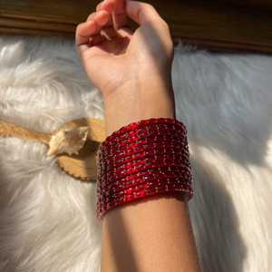 Pulseras de Aleación de Cobre de Moda, Colores y Tamaños Personalizados, Juego de Brazaletes Tradicionales de Cachemira Chapados en Plata/Oro para Fiestas - Product Image 5