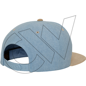 หมวกแก๊ปยีนส์สีฟ้าอ่อน 6 แผง ทรงวินเทจ ผ้าฝ้าย 100% ปีกสีแทน แบบ Snapback สำหรับทุกเพศ สวมใส่สบาย ปรับขนาดได้ ขายตรงจากโรงงาน - Product Image 3