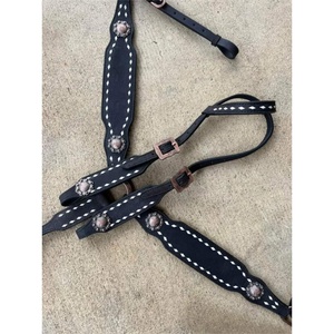 Calidad Premium Horse Headstall Breast Collar Set Tachuela Mejor precio Productos de caballo - Product Image 1