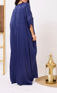 New Fashionable <b>Kaftan</b> Abaya Handmade Moroccan Arabian Dress Floor Length V Neck Long Sleeve Polyester Regular Fit Eid Ramadan - Product Image 3
