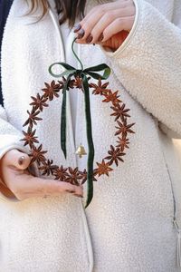 Adornos Navideños de Corazón de Metal Sagrado Natural, Decoración Artesanal - Product Image 5
