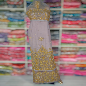 2026 Tissu George nigérian authentique de luxe avec broderie de pierres de cristal émeraude à motif floral pour mariage et fiançailles - Product Image 1