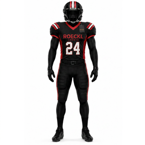Uniforme de football américain sur mesure, nouveau design, matière polyester respirante, couleur personnalisée avec logo et nom de l'équipe - Product Image 6