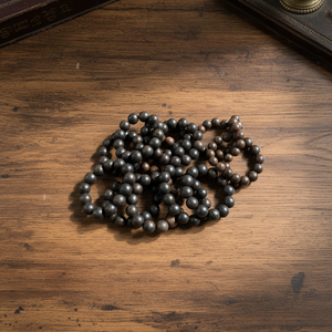 Bracelet en bois d'agar noir de haute qualité, perles naturelles d'agarwood, bracelet Bouddha fait main, bijoux de méditation, vente en gros - Product Image 1