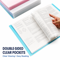 Porte-documents transparent A4, organiseur de fichiers multi-poches pour le rangement des papiers d'examen des étudiants, fournitures scolaires et de bureau
