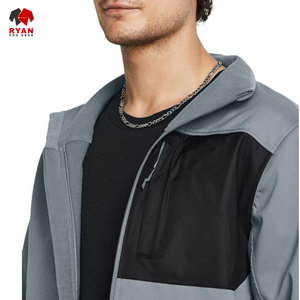 Veste Softshell de Qualité Supérieure pour Hommes, Fermeture Éclair, Col Montant, Tissu Respirant avec Logo Personnalisé - Product Image 5