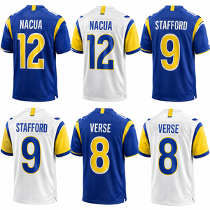 Maillot de football personnalisé imprimé numériquement, maillot de football américain sublimé, nom et numéro du joueur brodés, maillot de club de football - Product Image 1