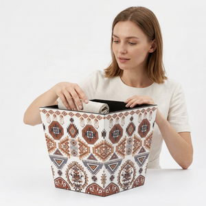 Vase élégant en MDF écologique fait main, style Art Déco, avec motif floral, pour la décoration du salon et de la table - Product Image 1