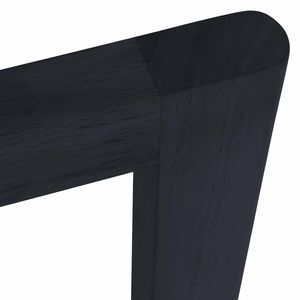 Table à manger en fer de taille moyenne avec plateau en verre trempé transparent et noir - Product Image 6