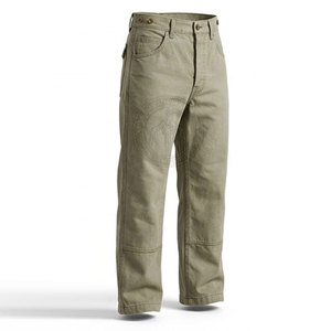 Pantalon sur mesure coupe droite style Guerre civile en toile légère, écologique, infroissable, avec coutures renforcées, ajustement souple, tissu lisse - Product Image 3