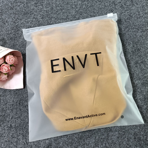 Sacs en polyéthylène rectangulaires de haute qualité avec fermeture éclair et curseur métallique, logo personnalisé imprimé, emballage de vêtements pour petites entreprises - Product Image 2