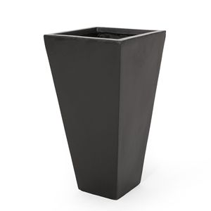Fioriera Moderna da Esterno in MGO da 13 Pollici, Vaso per Fiori in Pietra Artificiale Nera - Product Image 5
