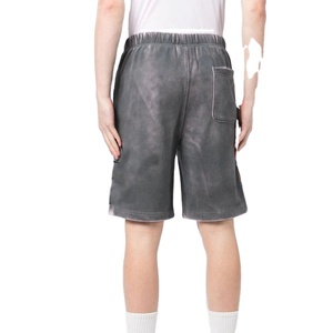 Pantalones Cortos de Chándal para Hombre, Estilo Personalizado, Oversize, 100% Poliéster, con Dobladillo sin Rematar, Vintage, Color Liso, Estilo Urbano, de Secado Rápido y Lavado Ácido - Product Image 2