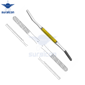 Râpes nasales Fomon 20,5 cm / 8 pouces, angulaires avec inserts en carbure de tungstène TC 40 x 7 mm Fig. 5/6 pour une mise en forme précise des os nasaux - Product Image 6