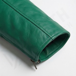 Veste de moto en cuir PU pour homme, couleur personnalisée, fermeture éclair, haute qualité, équipement de protection élégant. - Product Image 6