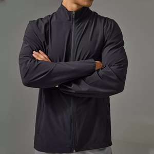 Fashionable <b>Long</b> Sleeve Loose Fitted <b>Men's</b> Fitness Jackets Comfortable Fitted Zipper Closure Gym Outerwear <b>Coats</b> For <b>Men</b> - Product Image 6