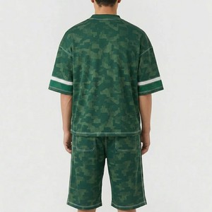 Conjunto de Verano de Camuflaje para Hombre, Camiseta Oversize y Pantalones Cortos, Dos Piezas, Estilo Casual Urbano, con Logotipo Personalizado - Product Image 2