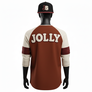 Camiseta de béisbol para hombre, poliéster entrelazado, paneles frontales con botones, logotipo de chenilla personalizado, 100% algodón, corte holgado, estampada. - Product Image 2