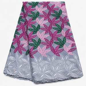 Tissu de mode africain brodé en dentelle suisse pour robes et vêtements féminins Guatemala - Product Image 5