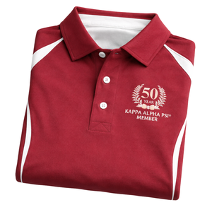 Polo DriFit Krimson per Membri del 50° Anniversario della Fraternità Greca Kappa Alpha Psi, Vestibilità Atletica e Comfort per Tutto il Giorno - Product Image 6