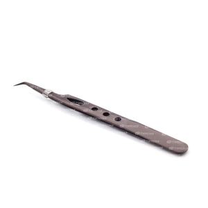 Pince à épiler d'extension de faux cils de couleur deux tons Volume droit incurvé fort en vrac de marque privée en acier inoxydable levage de cils - Product Image 2