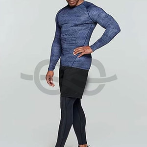 Mens UPF 50+ <b>Long</b> <b>Sleeve</b> <b>Compression</b> <b>Shirts</b> Athletic Workouts Water Sports Outdoor Activities Premium Rash Guard Sun Protection - Product Image 2
