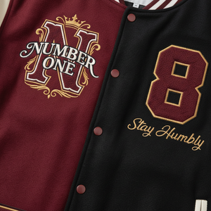 Veste universitaire de baseball personnalisée pour hommes, de haute qualité, en gros, avec broderie chenille et manches en cuir, logo frontal, idéale pour l'hiver - Product Image 6