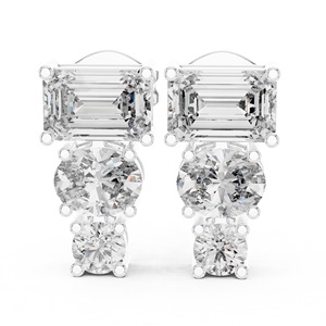 Top Grade New Design Moissanite Jewelry 925 Sterling <b>Silver</b> Moissanite Earring Engagement Moissanite Diamond Earring - Product Image 1