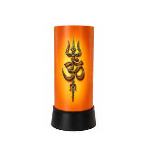 Modern Om Trishul LED Table Lamp Spiritual Decorative <b>Night</b> <b>Light</b> Hindu Prayer Room Bedroom Home Temple Gift Warm Ambient Glow - Product Image 1