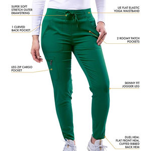 Ensemble d'uniformes médicaux personnalisés pour hommes et femmes, pour spa, clinique, infirmières, hôpital, ensemble de blouses et pantalons 2 pièces avec logo personnalisé - Product Image 3