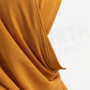 Women Solid Color Chiffon Hijab Breathable Daily Wear Islamic Scarf Shawl - Product Image 4