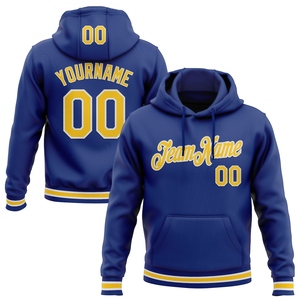 Sweat-shirt à capuche sportif jaune-bleu roi sur mesure, nouvelle conception, vente en gros directe pour l'industrie - Product Image 1