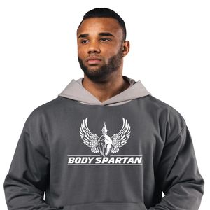 Sweat-shirt à capuche gris anthracite pour homme, en molleton épais, à manches longues, décontracté, pour la gym, l'entraînement, le sport et le streetwear - Product Image 2