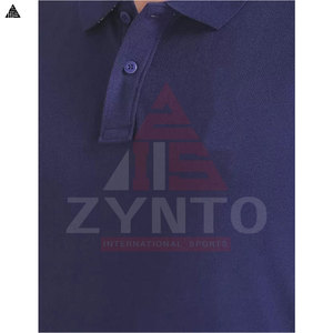 Camisetas tipo polo con cuello negro para hombre con logotipo bordado, camisetas polo de algodón para hombre, camisetas polo de algodón de talla grande para hombre - Product Image 5