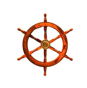 Handcrafted Wooden Ship Wheel Wall <b>Decor</b> | <b>Nautical</b> Maritime Steering Wheel | Vintage Marine Style Home Decoration - Product Image 2