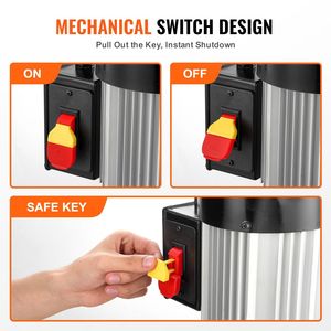 Macchina per Mortasatura da Banco 370W 1725 RPM con Scalpelli da 1/4, 3/8 e 1/2 Pollici per Lavorazione del Legno - Product Image 6