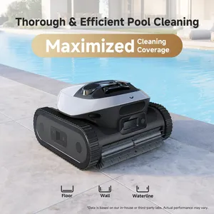 Nettoyeur <span class=keywords><strong>de</strong></span> piscine robotisé sans fil, aspiration maximale <span class=keywords><strong>de</strong></span> 30 m³/h, télécommande LiFi, nettoyage en profondeur des parois, adapté aux piscines <span class=keywords><strong>de</strong></span> villas privées - Product Image 4