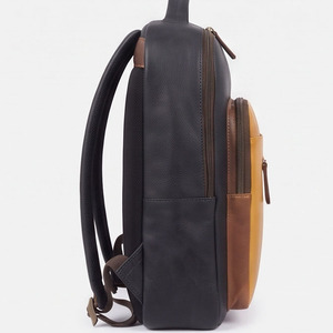 Men Genuine Leather Laptop <b>Backpack</b> Men's Leather Business Travel <b>Backpack</b> Men Leather Laptop <b>Backpack</b> Multi Pocket - Product Image 3