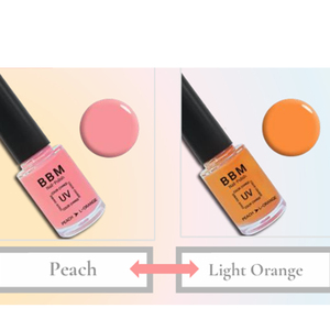 [SILKY SEOUL] Vernis à ongles UV à changement de couleur, effet humeur, gel vernis durable, brillant, pour manucure DIY, de la pêche à l'orange - Product Image 1