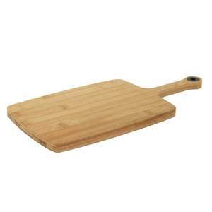 Planche à découper en gros pour cuisine, épaisse, grande, vierge, ronde, personnalisable, en bois de koa, noyer noir, acacia ou bambou, avec poignée - Product Image 2