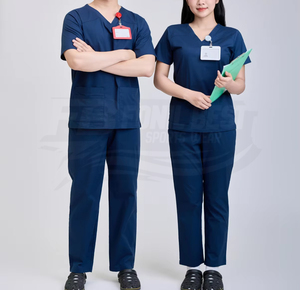 ชุดยูนิเซ็กซ์ ZYREX WEARS ชุดสครับผ้ายีนส์ คอวี เสื้อสครับเอวยางยืด ชุดพยาบาล ชุดโรงพยาบาล มีกระเป๋า คุณภาพสูง - Product Image 5