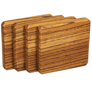 Eco Friendly Natural Wood Square Luxury <b>Table</b> <b>Coaster</b> 10mm Thick for Hotel and Cafe Decoration - Product Image 5